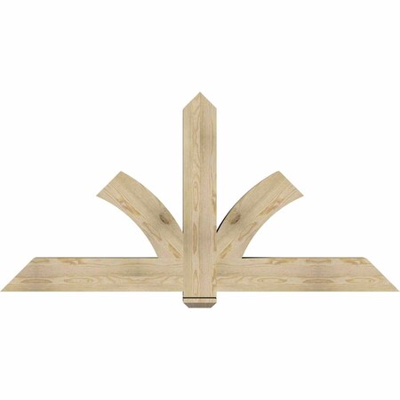 Ekena Millwork Redmond Rough Sawn Timber Gable Bracket, Douglas Fir, 72"W x 36"H x 6"D x 6"F, 12/12 Pitch GBW072X36X0606RED00RDF